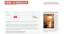 Desktop Screenshot of peruschedules.com